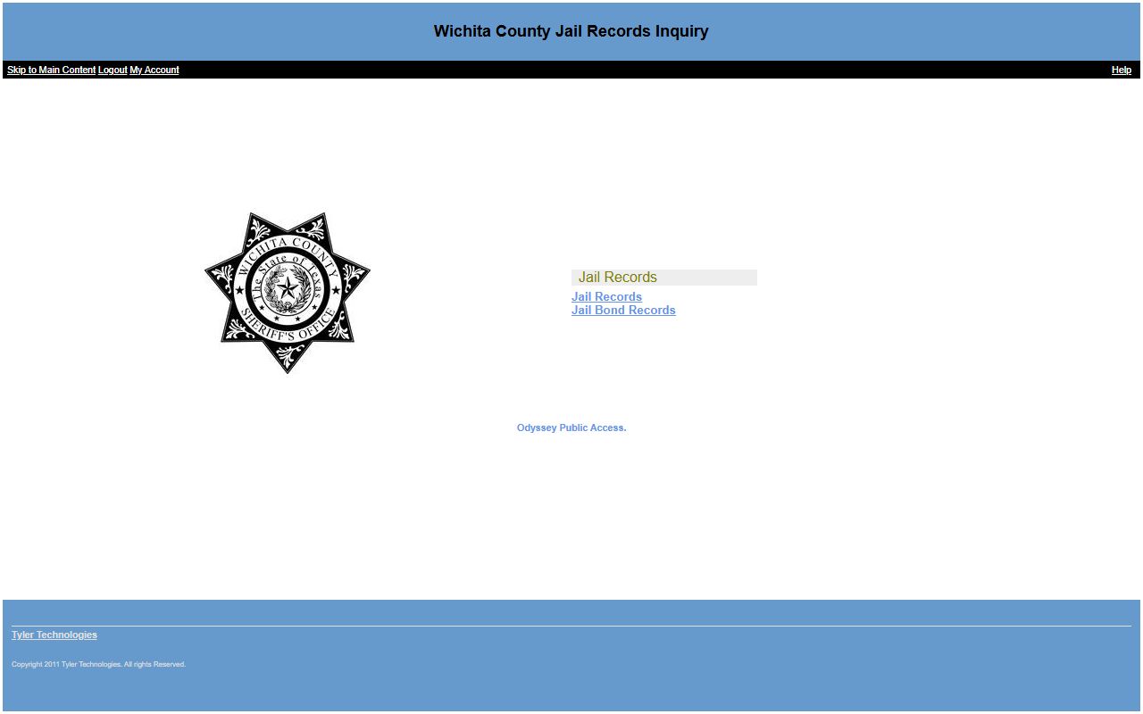 Wichita County inmate records Tyler Public Access portal